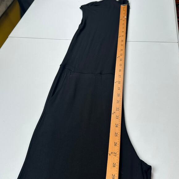 Eileen Fisher Jumpsuit Women Extra Small Black Short Sleeve Pant Stretch Neutral - Picture 9 of 12